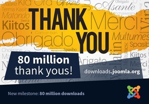 Joomla! 80+ million downloads and growing.