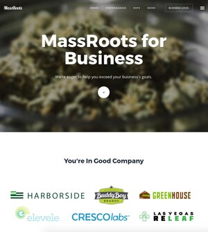 MassRoots Accelerates Growth Initiatives as it Launches Updated Business Portal and Completes Whaxy Integration