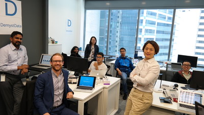 The DemystData team in the company's Singapore office.