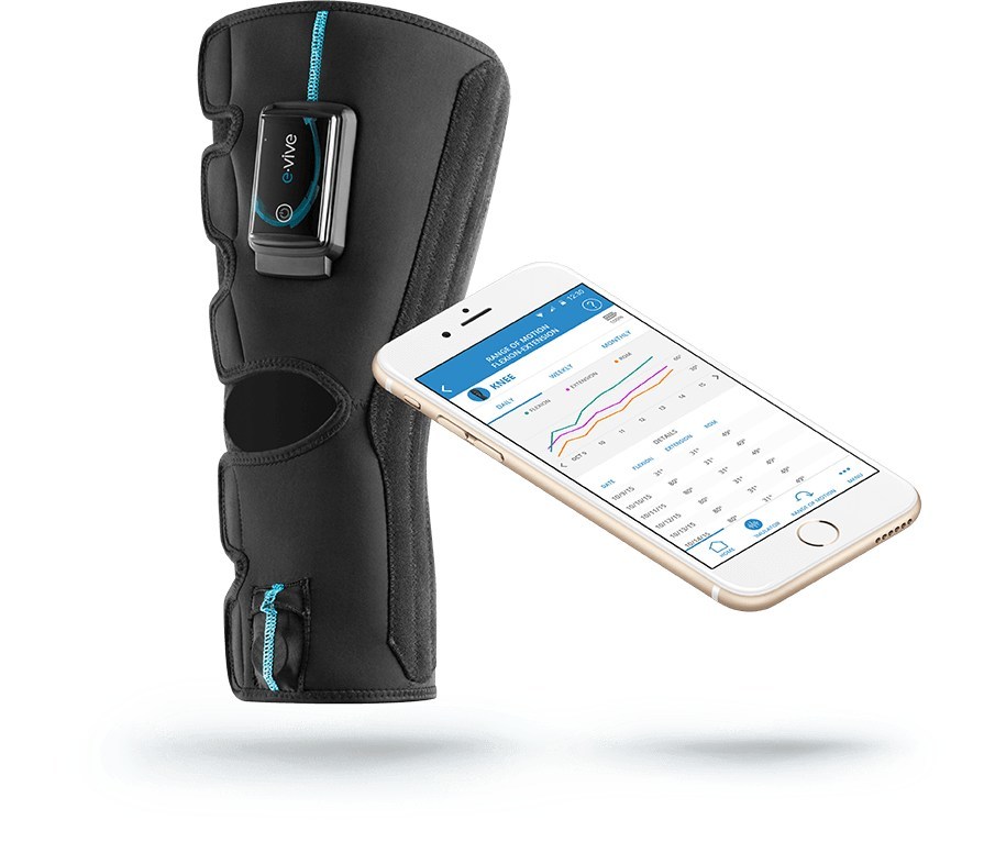 Designed to deliver wireless, app-controlled muscle stimulation therapy individualized for each patient's comfort and convenience, e-vive helps keep patients engaged with their rehab by tracking their progress and allowing data sharing with clinicians.