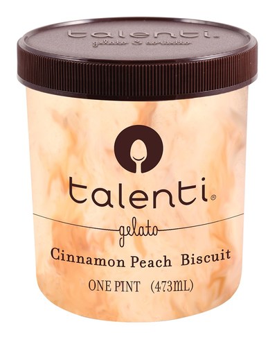 Talenti(R) Gelato & Sorbetto unveils four new flavors for 2017 including Cinnamon Peach Biscuit Gelato, Vanilla Blueberry Crumble Gelato, Vanilla Chai Gelato, and Peanut Butter Fudge Sorbetto.