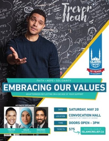 /R E P E A T -- Islamic Relief to host Trevor Noah in event on hope and solidarity/