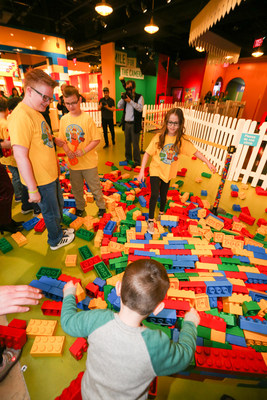 The Creative Crew breaks down the LEGO(R) wall to the only ultimate indoor LEGO(R) playground in Pennsylvania, located at Plymouth Meeting Mall.