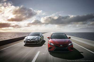 The 2018MY Toyota Camry XLE and XSE will be built from the ground up using Toyota New Global Architecture. The new Camry will be available for purchase later this year. (PRNewsfoto/Toyota Motor North America)