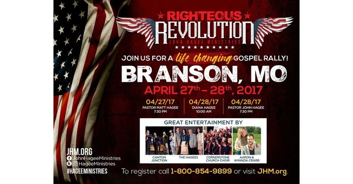 John Hagee Ministries Righteous Revolution Returns to Branson