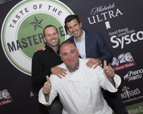Masters Champion Sergio Garcia, Chef José Andrés, and former professional footballer Luis Figo. (PRNewsfoto/Taste of the Master Chefs)