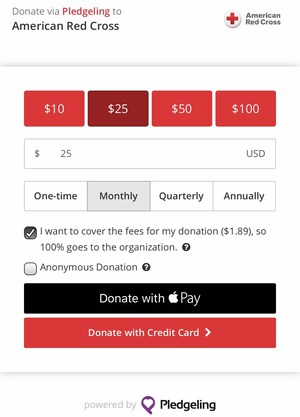 Pledgeling Launches Apple Pay for Donations with 31% Adoption at American Red Cross Los Angeles Fundraiser