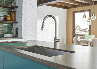 This "right-sized" pull-down faucet is perfect for any kitchen island.