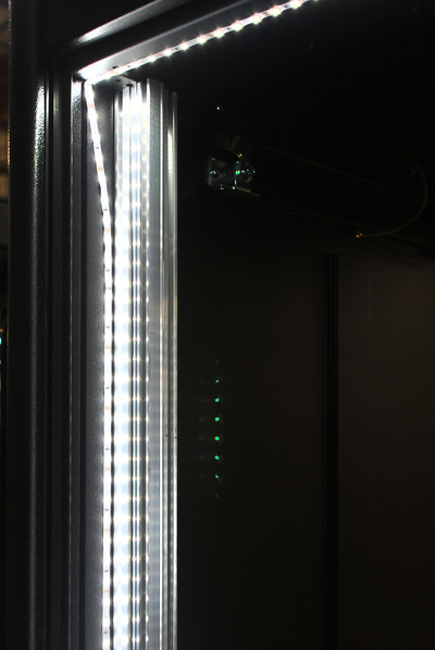 Custom LED lighting solutions to create improved visibility for system administrators working in the rear of the enclosure.