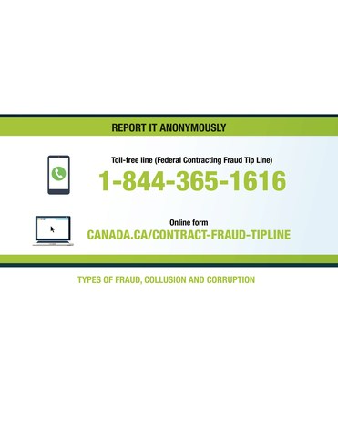 Government of Canada launches tip line to help Canadians report federal contracting fraud