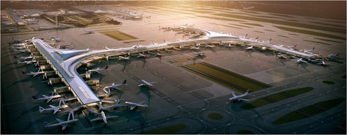 Covering an area of 622,000 square meters and comprising two linked satellite halls, the new facility will be the world’s largest satellite terminal. When completed in 2019, it will boost Pudong Airport’s handling capacity to 80 million passengers annually, up from 60 million at the end of 2015.