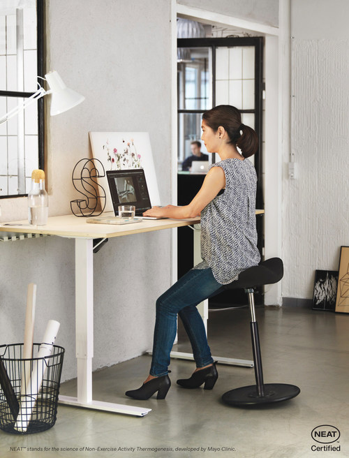 Move is a healthier way to work, and using it encourages movement, keeps your core engaged, and burns calories.