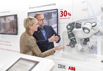 At Hannover Messe, IBM and ABB announced a new partnership in industrial artificial intelligence that will combine the power of IBM Watson with ABB Ability, the comprehensive digital offering of ABB, to unlock new value for clients in utilities, industry, transport and infrastructure. Pictured, Harriet Green, General Manager Watson IoT, Customer Engagement and Education, IBM; and Guido Jouret, Chief Digital Officer, ABB, discuss the future of cognitive and industrial machines.