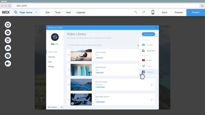 Wix Video lets users add, manage and edit videos in one place.