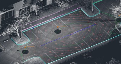 Esboce las características topográficas de un proyecto de estacionamiento con herramientas intuitivas de SmartSnap en PointSense para AutoCAD (PRNewsfoto/FARO)