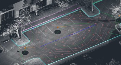 Esboce las características topográficas de un proyecto de estacionamiento con herramientas intuitivas de SmartSnap en PointSense para AutoCAD (PRNewsfoto/FARO)