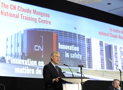 CN president and chief executive officer Luc Jobin announced Monday that the company will name its employee national training centre in Winnipeg after former president and chief executive officer Claude Mongeau. (CNW Group/CN)