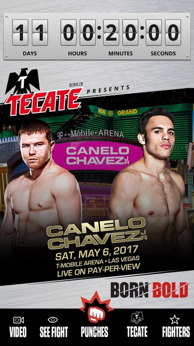 Get closer to the Canelo vs. Chavez Jr fight through the Tecate Bold Punch app.