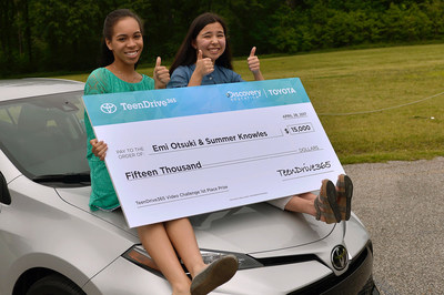 Memphis-area teens Emi Otsuki and Summer Knowles won the Toyota TeenDrive365 grand prize for their “Stay Alive While You Drive” video.