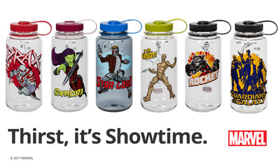 Nalgene’s Marvel-inspired Guardians of the Galaxy bottles are now available in the iconic 32-ounce Wide Mouth style in seven different designs