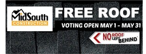 Four Finalists Selected in MidSouth Construction's Free Roof Give-Away