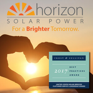 Horizon Solar Power Receives 2017 Frost &amp; Sullivan Customer Service Leadership Award