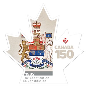 Postes Canada commémore la Charte canadienne des droits et libertés et le rapatriement de la Constitution avec un nouveau timbre