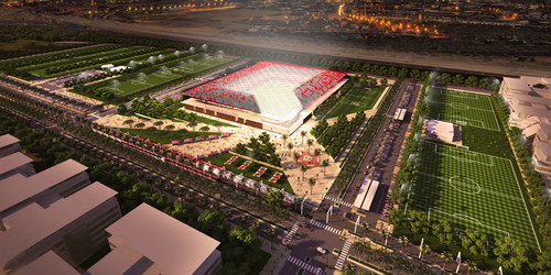 Artist rendering of a potential MLS stadium plan for Phoenix Rising FC. The site will be privately funded.