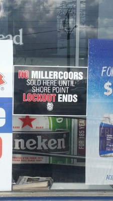 One of the many New Jersey retail establishments supporting Teamsters who were locked out by Shore Point Distribution.