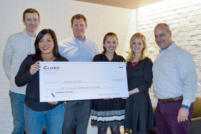 Clune donates to Answer the Call, the New York Police & Fire Widow's & Children's Benefit Fund.