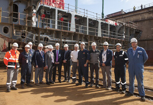 Matson, Philly Shipyard Mark "Aloha Class" Ship Construction Milestone with Dock-Mounting Ceremony
