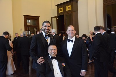 Corporal Josh Himan, USMC (ret.), with Medal of Honor Recipient Captain Florent Groberg (left) and PenFed Foundation CEO James Schenck (right) before Josh received his award.