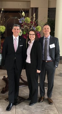 From left to right, Marc Fournier, Assistant VP of Business at George Mason University; Andrea Rai, Sr. Manager of Strategic Partnerships - EMSD, Canon Solutions America and  John Grecco, Senior Director - EMSD, Canon Solutions America