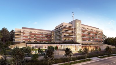 Rendering of the expanded Lucile Packard Children’s Hospital Stanford, slated to open in December 2017.