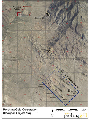 Pershing Gold to Drill Blackjack Hill
