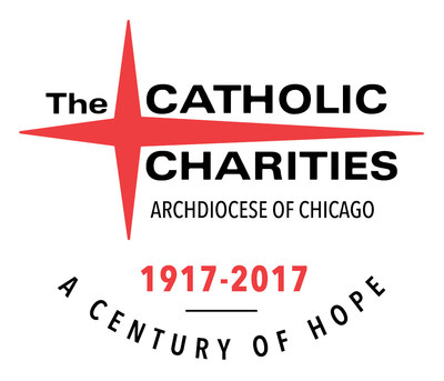Catholic Charities of the Archdiocese of Chicago 100th Anniversary Logo.