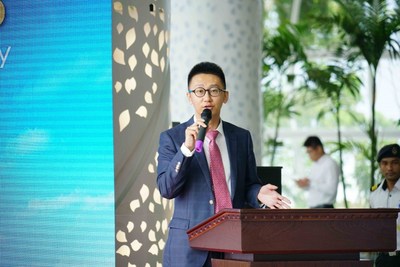 Forest City chief strategy officer Yu Runze delivering a speech