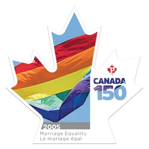 Canada Post and The 519 unveil stamp commemorating the road to marriage equality