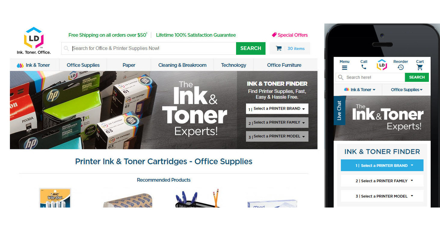 LD Products Launches a Responsive site