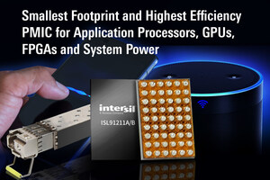 Intersil Introduces Smallest Footprint and Highest Efficiency PMIC for Application Processors, GPUs, FPGAs and System Power