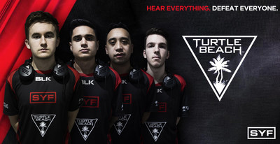 Popular Australian eSports organization SYF GAMING has partnered with Turtle Beach and will begin using the company's ELITE PRO line as their gaming audio gear of choice. (Shown: SYF GAMING's pro Call of Duty team, donning the Turtle Beach logo on their new jerseys and ELITE PRO headsets around their shoulders.)