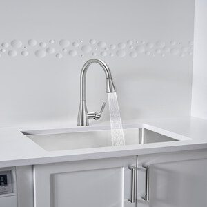 Introducing the BLANCO ATURA™- an accessibly priced pull-down faucet with an iconic high arc and beautiful organic style that fits any kitchen