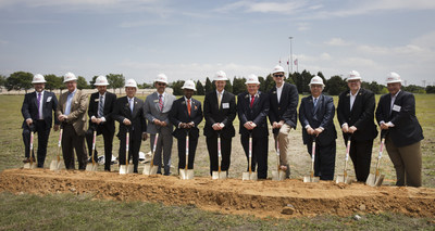 Left to Right:  Mike Kennedy: Partner, Altera Development; Tim Litinas: AEDC Board Member; Dan Bowman: CEO/Executive Director, AEDC; Ross Obermeyer: City Council Member; Michael Schafer: AEDC Board President; Baine Brooks: City Council; Greg Durrer, Marriott Intl-Global Brand Leader; Stephen Terrell, City of Allen Mayor; Joey Herald, AEDC Board and City Council; Peter Vargas; City Manager- Allen; Gary Caplinger: Mayor Pro Tem – Allen; Terry Quinn: CEO, Altera Development. (PRNewsfoto/Allen Economic Development Corp)