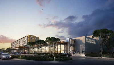 Rendering of new Delta by Marriott Hotel and Watters Creek Convention Center in Allen, Texas