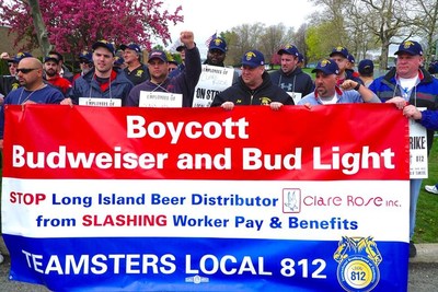 Teamsters strike Clare Rose after company plans to cut wages by 30 percent and eliminate pension for workers.