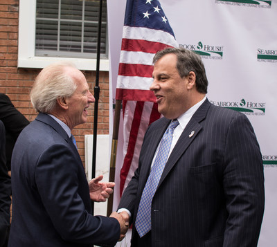 Seabrook House’s Ribbon Cutting on May 11, 2017  Edward Diehl, President of Seabrook House and The Honorable Chris Christie Governor of New Jersey.