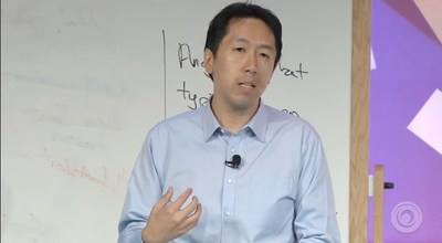 Andrew Ng at the Keynote session