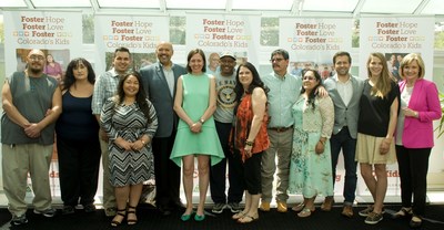 First Lady Robin Hickenlooper recognizes five outstanding foster families as part of National Foster Care Month.