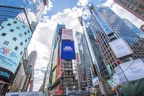China International Big Data Industry Expo 2017 highlighted on giant display screens overlooking New York's Times Square