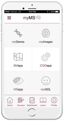 myMS is the world's first smartphone app capable of collecting large amounts of clinical, imaging and genetic data for people with multiple sclerosis.